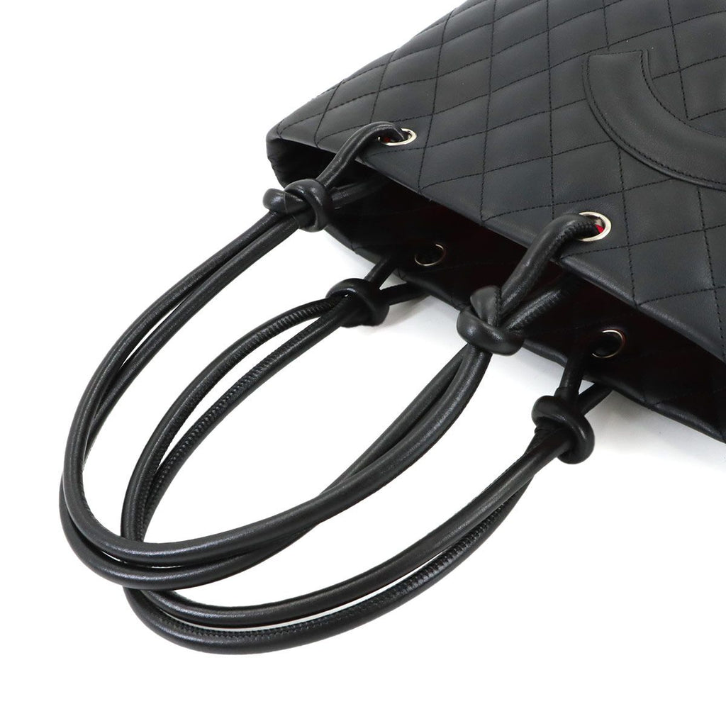 Chanel Cambon Line Tote Calfskin Black Silver — view 5