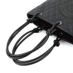 Chanel Cambon Line Tote Calfskin Black Silver — view 5