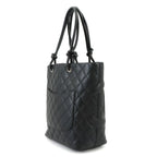 Chanel Cambon Line Tote Calfskin Black Silver — view 3