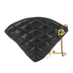 Saint Laurent Sade Coin Purse Leather Black Gold — view 2