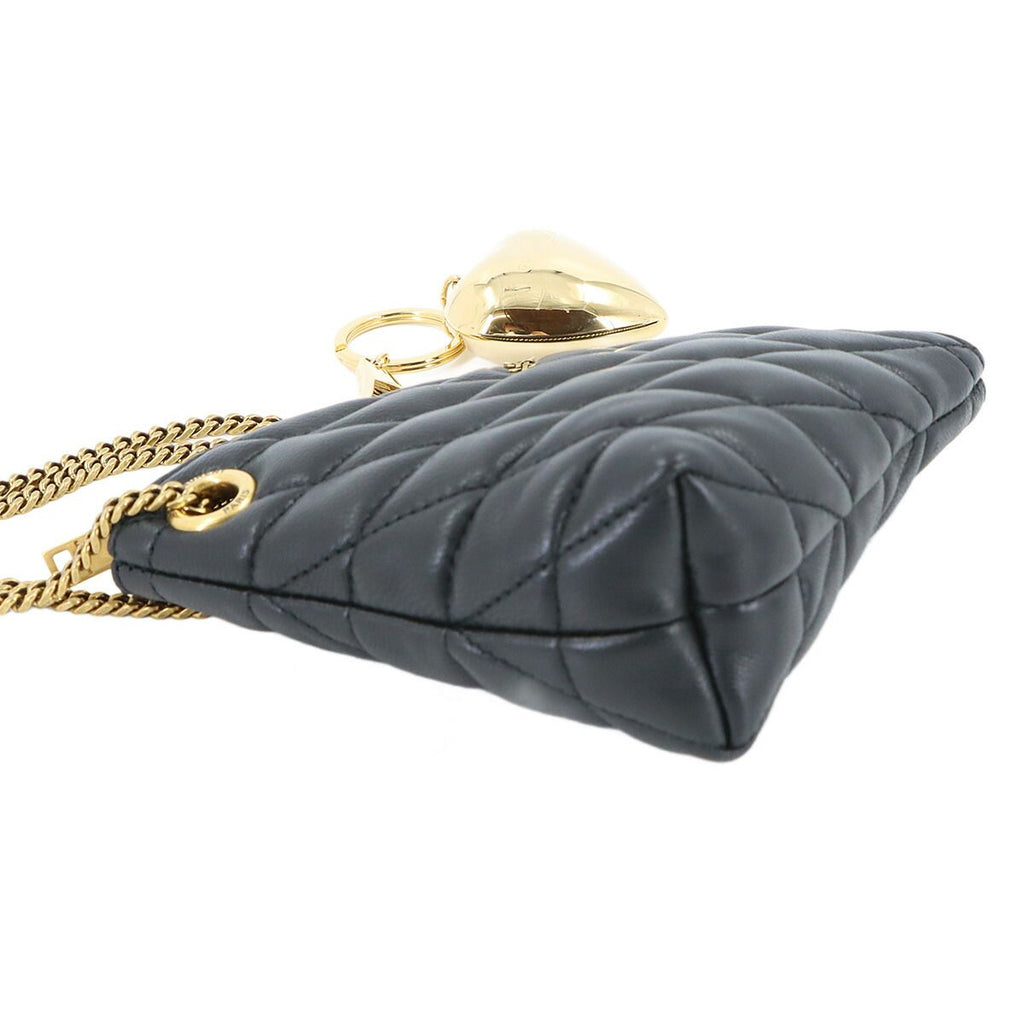 Saint Laurent Sade Coin Purse Leather Black Gold — view 4