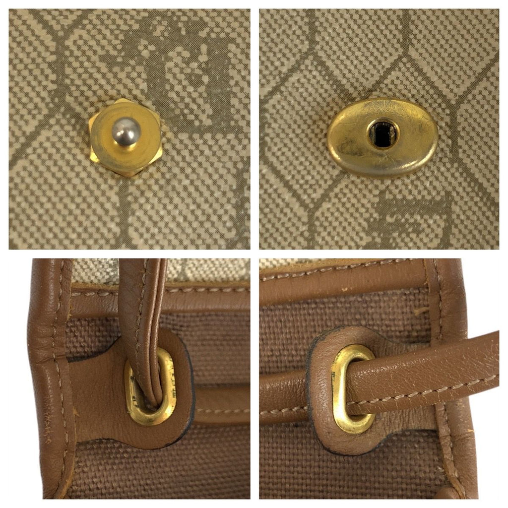 Dior Vintage Beige Brown Gold Leather Shoulder Bag Pochette — view 6