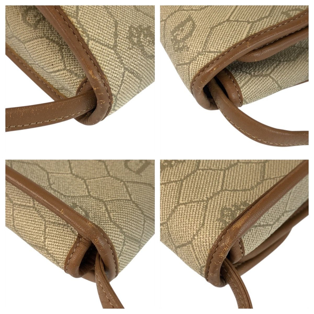 Dior Vintage Beige Brown Gold Leather Shoulder Bag Pochette — view 4