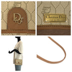 Dior Vintage Beige Brown Gold Leather Shoulder Bag Pochette — view 5