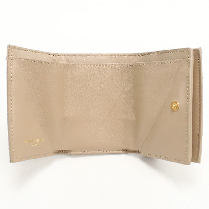 Saint Laurent Tiny Wallet Monogram Origami Trifold Calfskin — view 3
