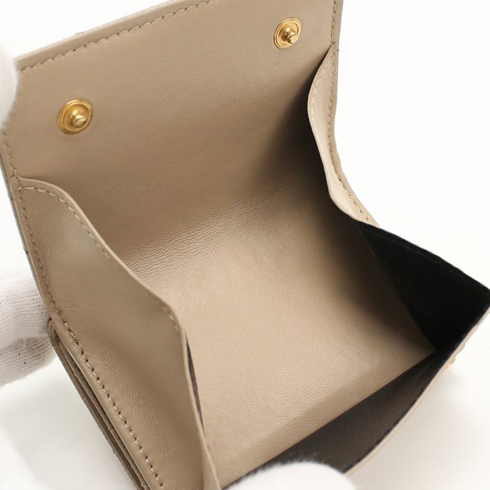 Saint Laurent Tiny Wallet Monogram Origami Trifold Calfskin — view 6