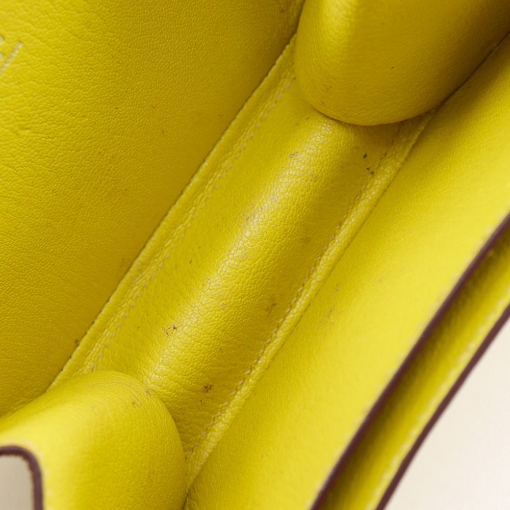Hermes Opry Chevre Lime Yellow Green a Clutch — view 5