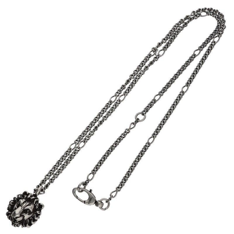 Gucci Lionhead Silver Chain Necklace — view 2