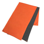 Hermes Echarpe Maille Scarf Shawl Reversible Cashmere Silk Gray Orange — view 2