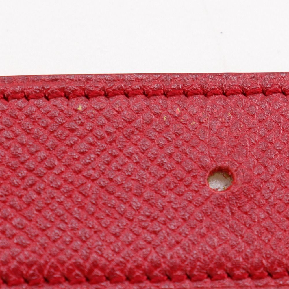 Hermes Medallion Reversible Vintage Leather Red Yellow Belt — view 8