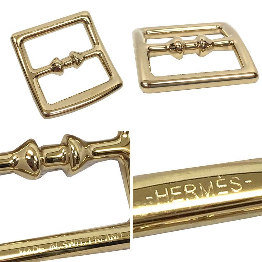 Hermes Scarf Ring Buckle Etriviere PM Gold — view 3
