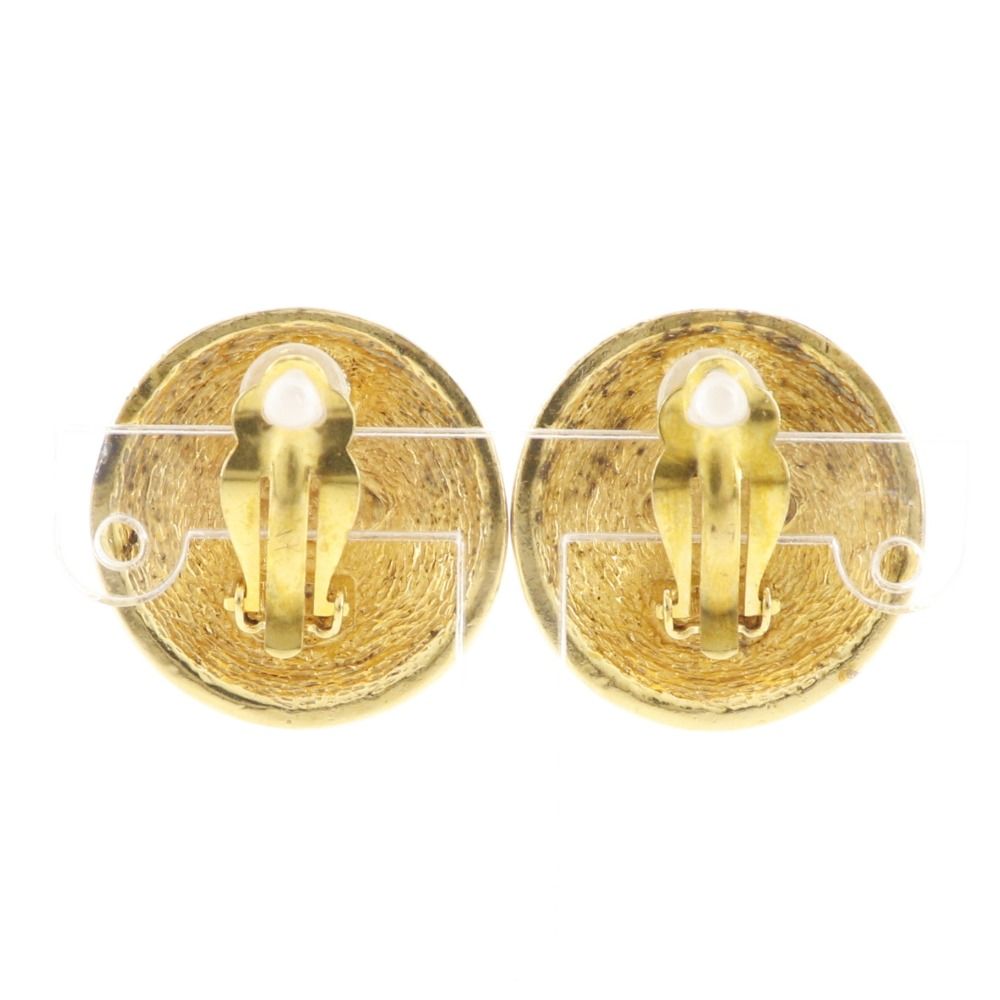 Chanel CC Logo Quilted Gold Plated Earrings — view 3