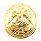 Chanel CC Logo Quilted Gold Plated Earrings — view 6