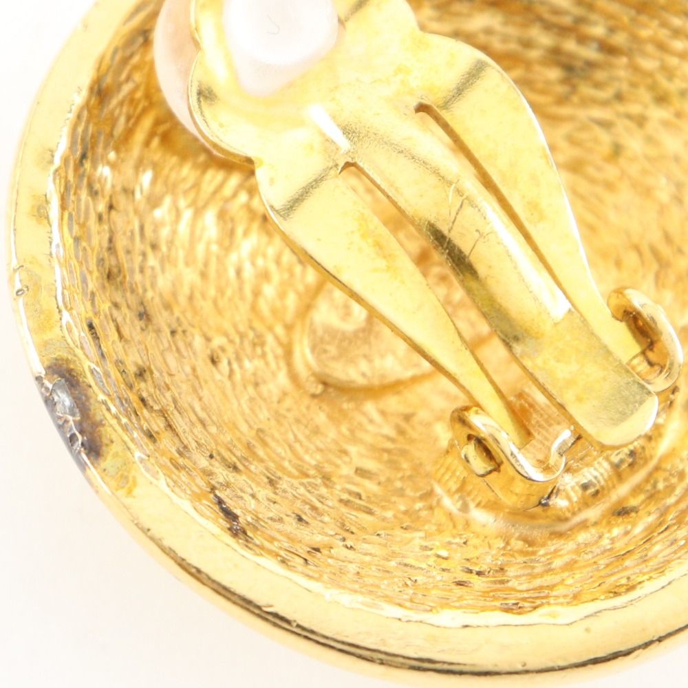 Chanel CC Logo Quilted Gold Plated Earrings — view 8