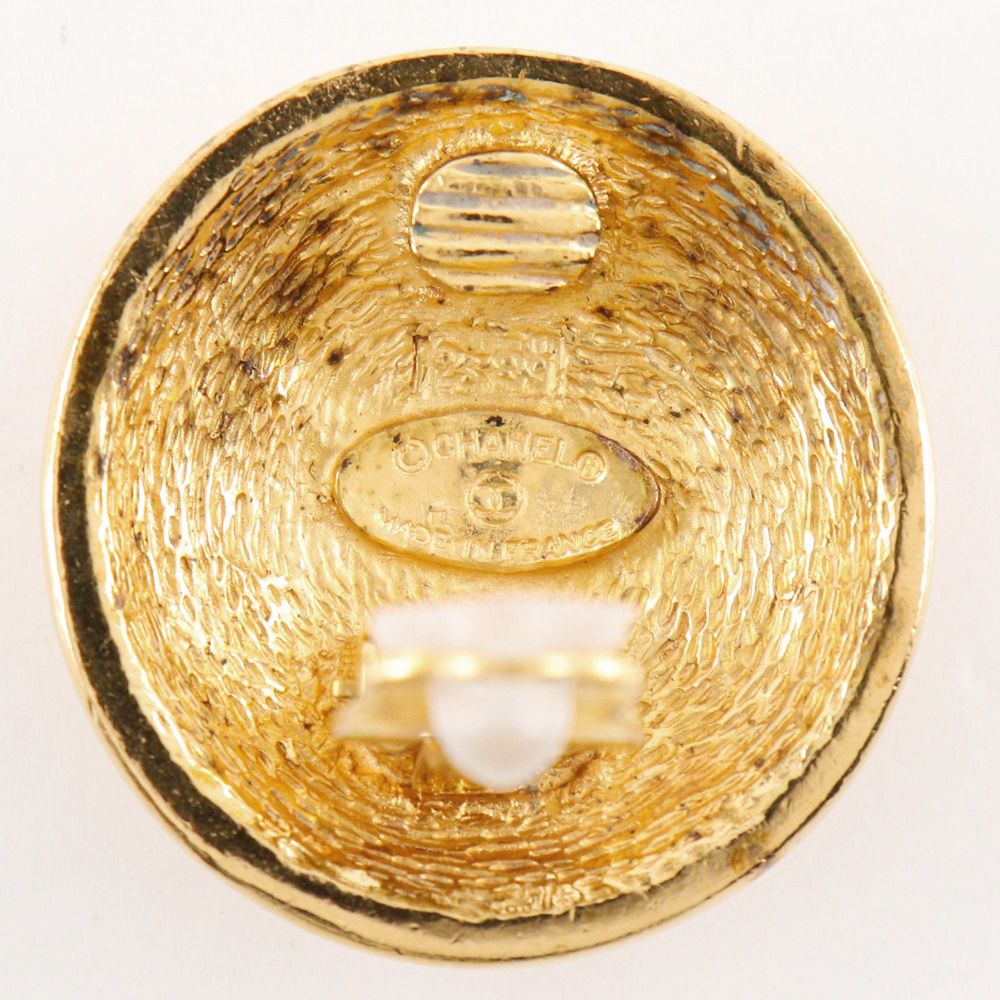 Chanel CC Logo Quilted Gold Plated Earrings — view 5