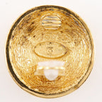 Chanel CC Logo Quilted Gold Plated Earrings — view 5