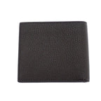 Prada Vitello Daino Leather Wallet Bifold Card Case Black Silver — view 3