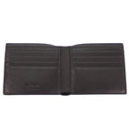 Prada Vitello Daino Leather Wallet Bifold Card Case Black Silver — view 6