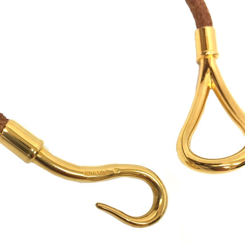 Hermes Jumbo Bracelet Single Brown Gold — view 3