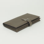 Hermes Bearn Souffle Wallet Epsom Etoupe Gray Silver Veau — view 3