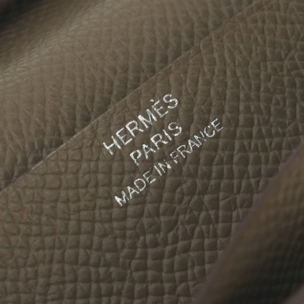Hermes Bearn Souffle Wallet Epsom Etoupe Gray Silver Veau — view 8