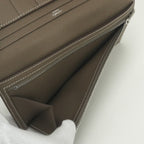 Hermes Bearn Souffle Wallet Epsom Etoupe Gray Silver Veau — view 6