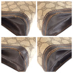 Gucci Vintage Sherry Line Beige Brown GG Supreme Canvas Clutch — view 3