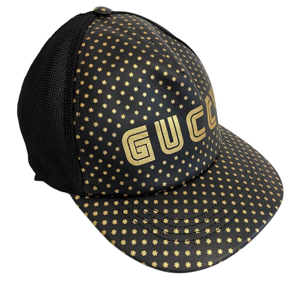Gucci Guccy Lambskin Cap Black Hat — view 4