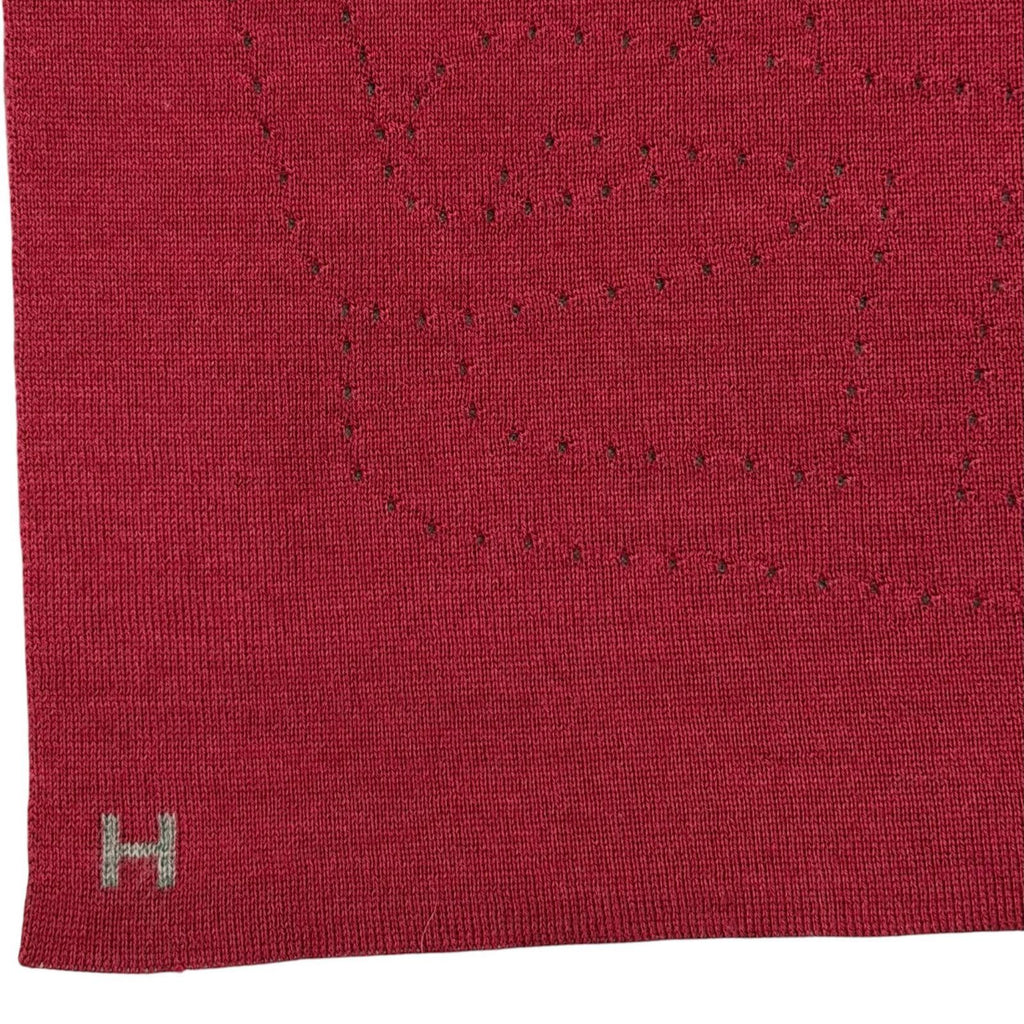 Hermes Allertour Cashmere Silk Chaine D'ancre H Logo Reversible Scarf Gold Gray — view 7