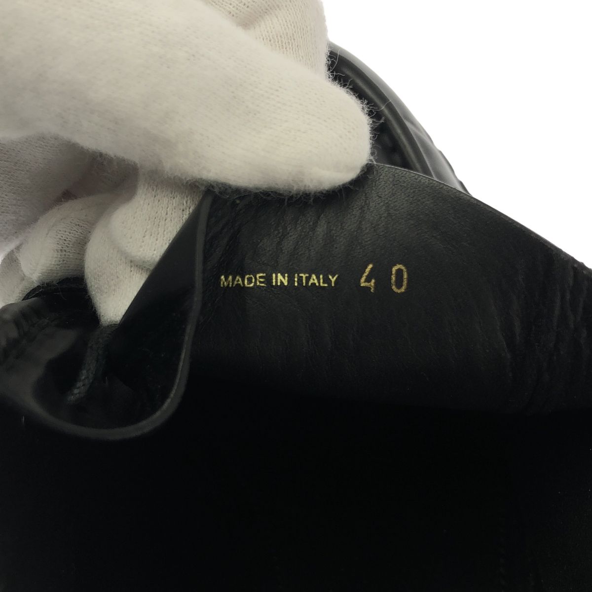 Prada Brushed Leather Lace Up Loafers 40 Black — view 6