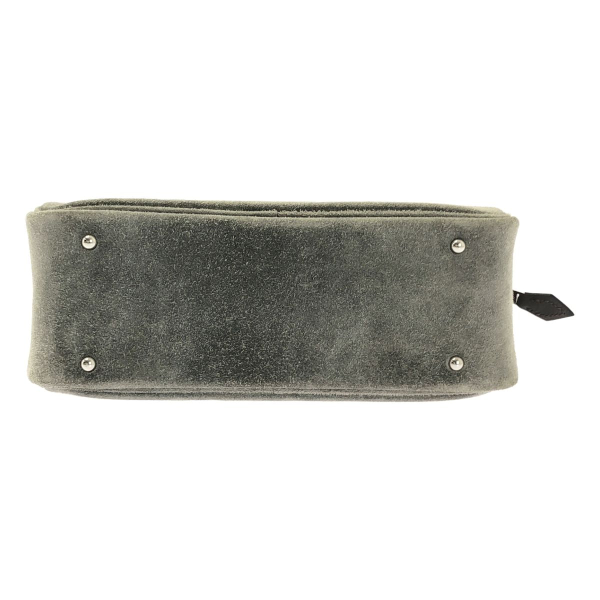 Hermes Mini Plume 20 Suede Handbag Gray — view 5