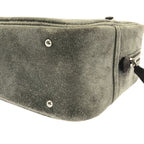 Hermes Mini Plume 20 Suede Handbag Gray — view 7