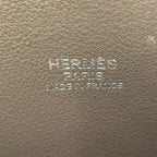Hermes Mini Plume 20 Suede Handbag Gray — view 4