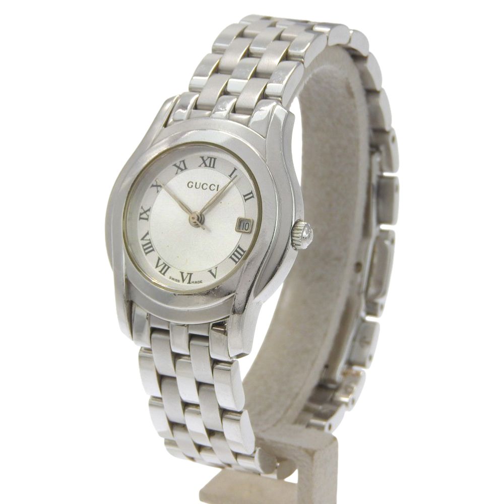 Gucci Stainless Steel Quartz Analog Display Silver Dial Watch — view 2