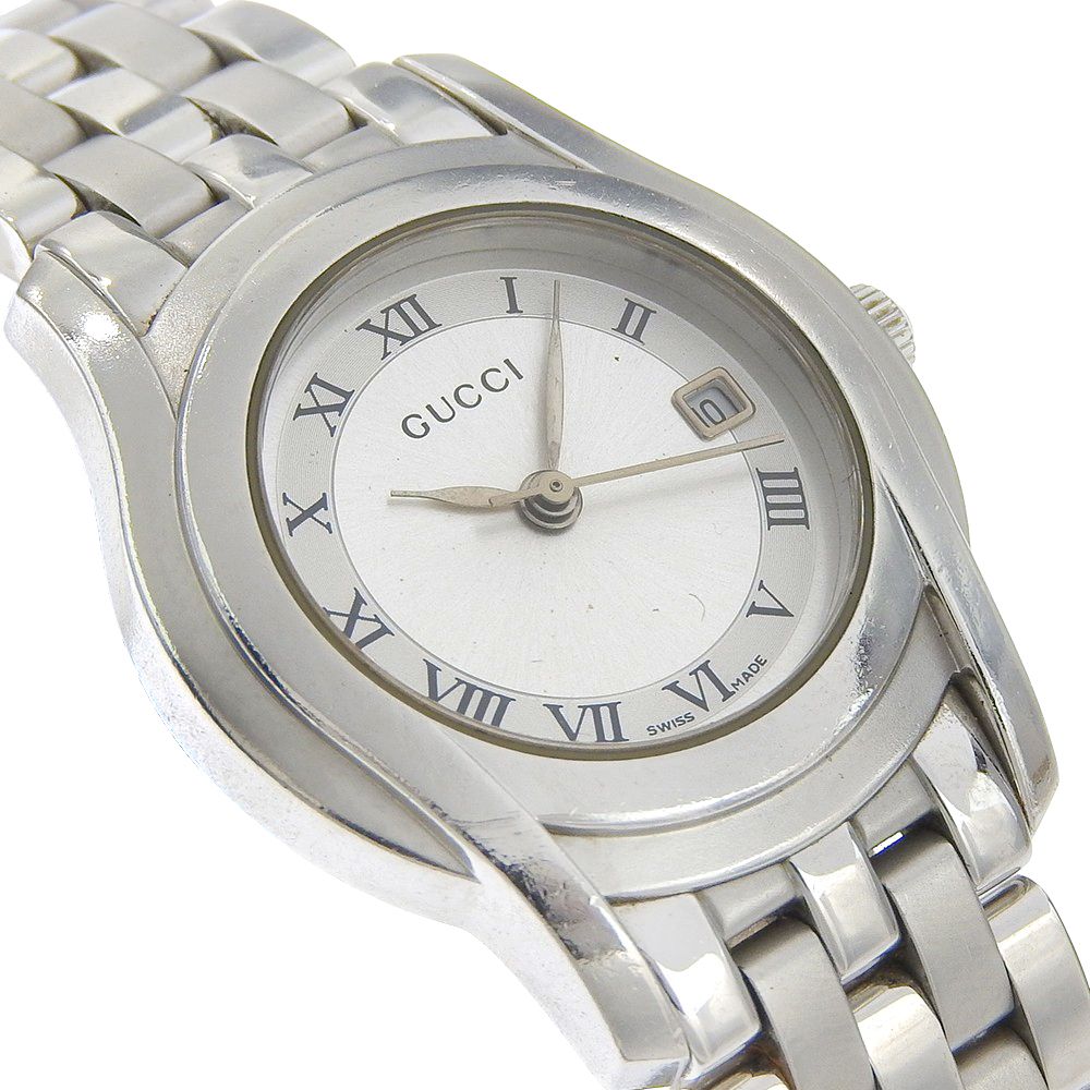 Gucci Stainless Steel Quartz Analog Display Silver Dial Watch — view 3