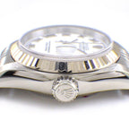 Rolex Watch Datejust Number Date White Dial Roman Index Full Ted Bezel Jubilee — view 2