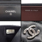 Chanel Quilted Classic Chain Wallet Black Gold Lambskin Silver — view 7