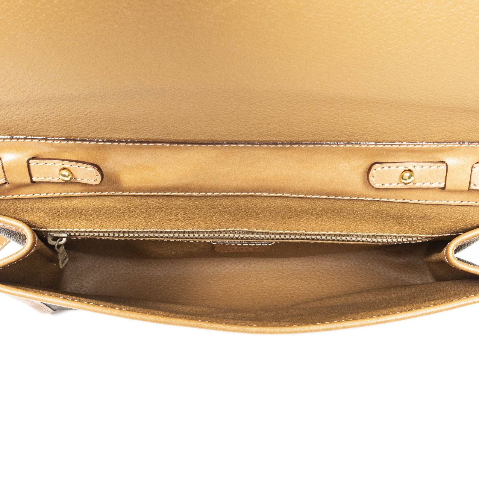 Celine Vintage Flap Crossbody Brown Macadam Canvas — view 9