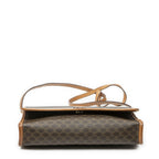 Celine Vintage Flap Crossbody Brown Macadam Canvas — view 6