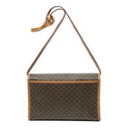 Celine Vintage Flap Crossbody Brown Macadam Canvas — view 5