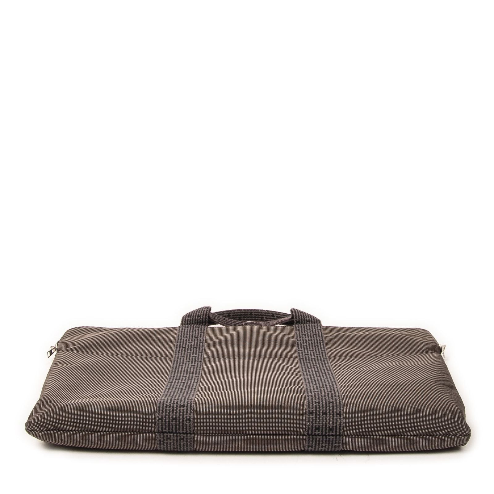 Hermes Line Briefcase Attache Gray Toile Ash — view 6
