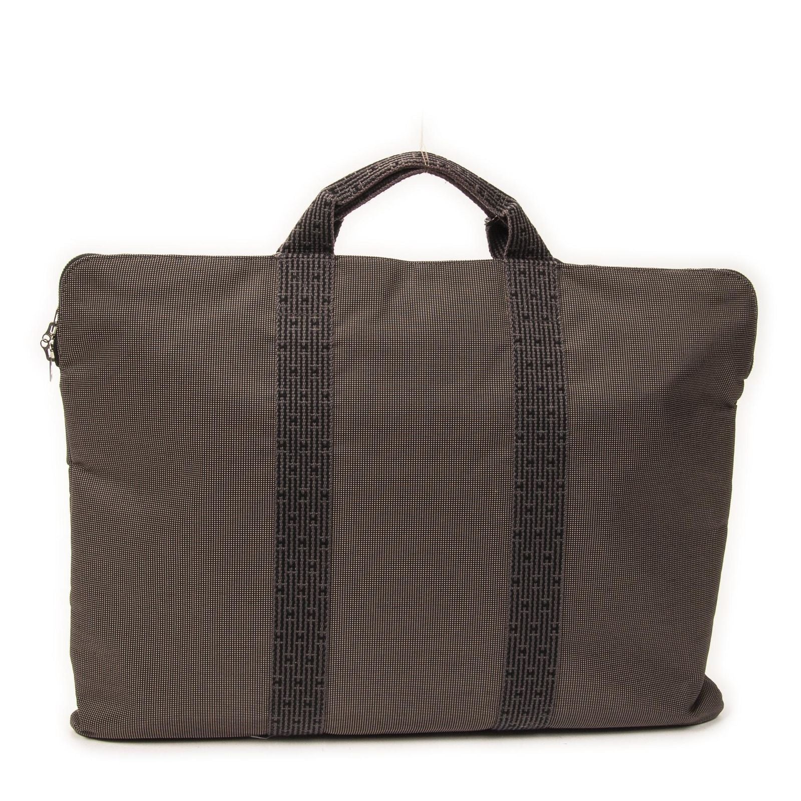 Hermes Line Briefcase Attache Gray Toile Ash — view 5