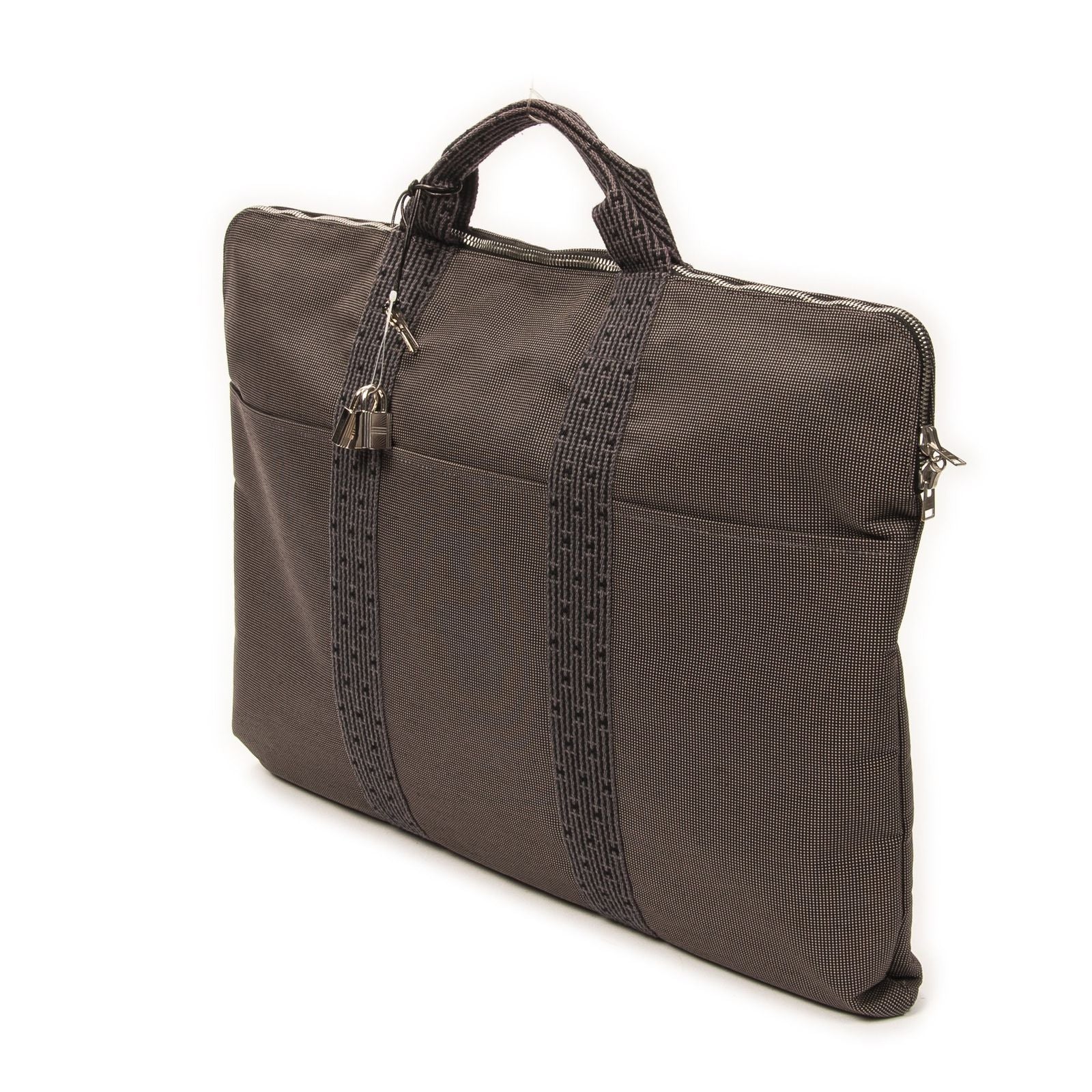 Hermes Line Briefcase Attache Gray Toile Ash — view 2