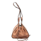 Loewe Small Drawstring Hammock Salon Pink Grain Calfskin Leather Messenger Bag — view 4