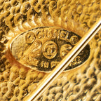 Chanel Cc Oval Crown Motif Brooch Gold Plated — view 3