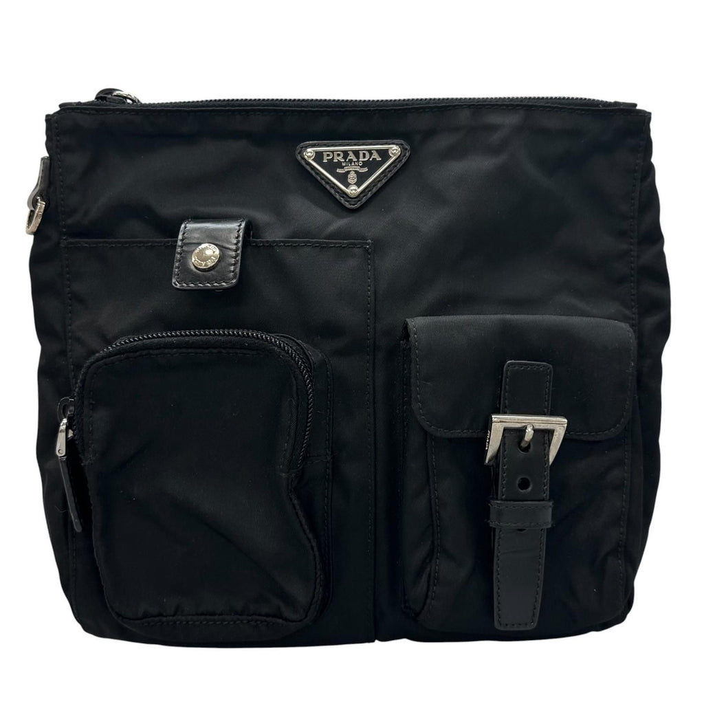 Prada Triangle Logo Waist Bag Nylon Black