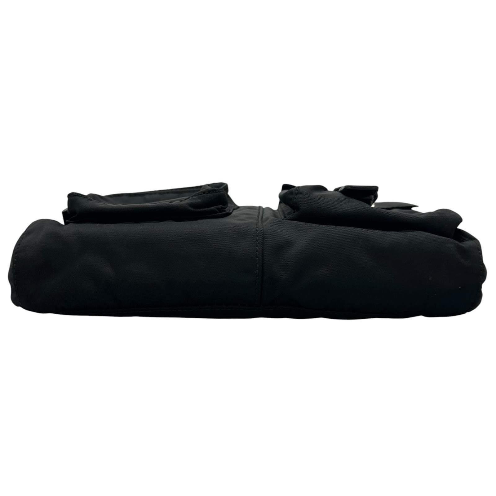 Prada Triangle Logo Waist Bag Nylon Black — view 4