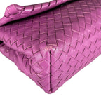 Bottega Veneta Intrecciato Au Limpia Shoulder Bag Lambskin Purple — view 7