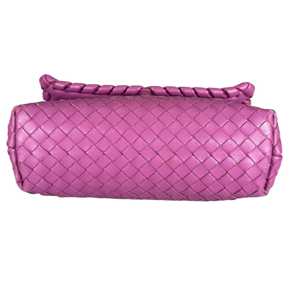 Bottega Veneta Intrecciato Au Limpia Shoulder Bag Lambskin Purple — view 4