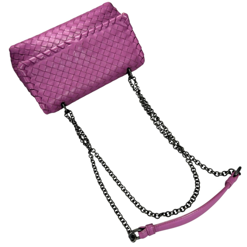 Bottega Veneta Intrecciato Au Limpia Shoulder Bag Lambskin Purple — view 5